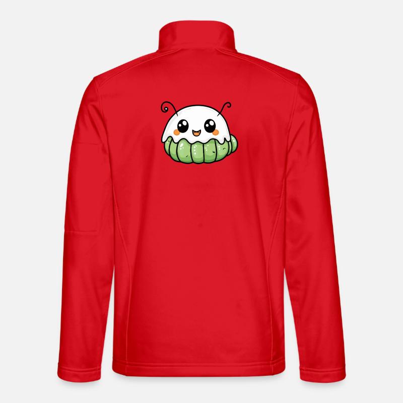 Worm Halloween Ghost - Unisex Softshell Jacket - red