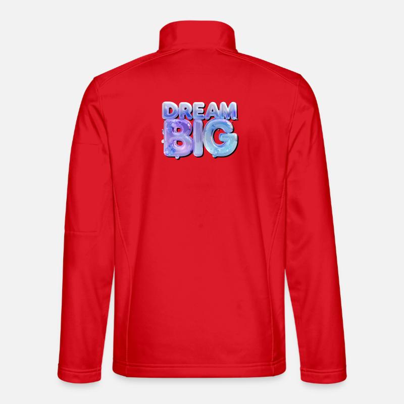 Dream Big in Glitter 3D Letters Unisex Softshell Jacket