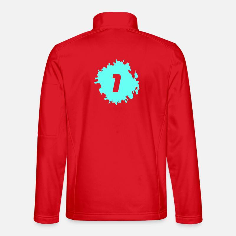 1 number blob - Unisex Softshell Jacket - red