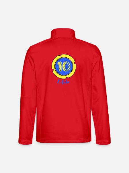 Logo département de l'Aube 10 - Veste en tissu softshell Unisexe - rouge - Dos