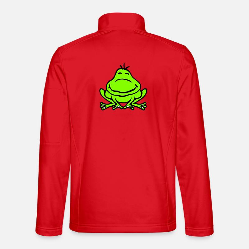 Frog Toad Smiles Funny Comic Happy Cute Unisex Softshell Jacket