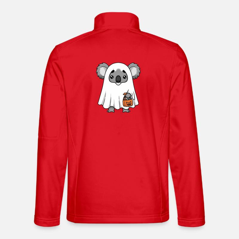 Koala Ghost Halloween Tee - Unisex Softshell Jacket - red