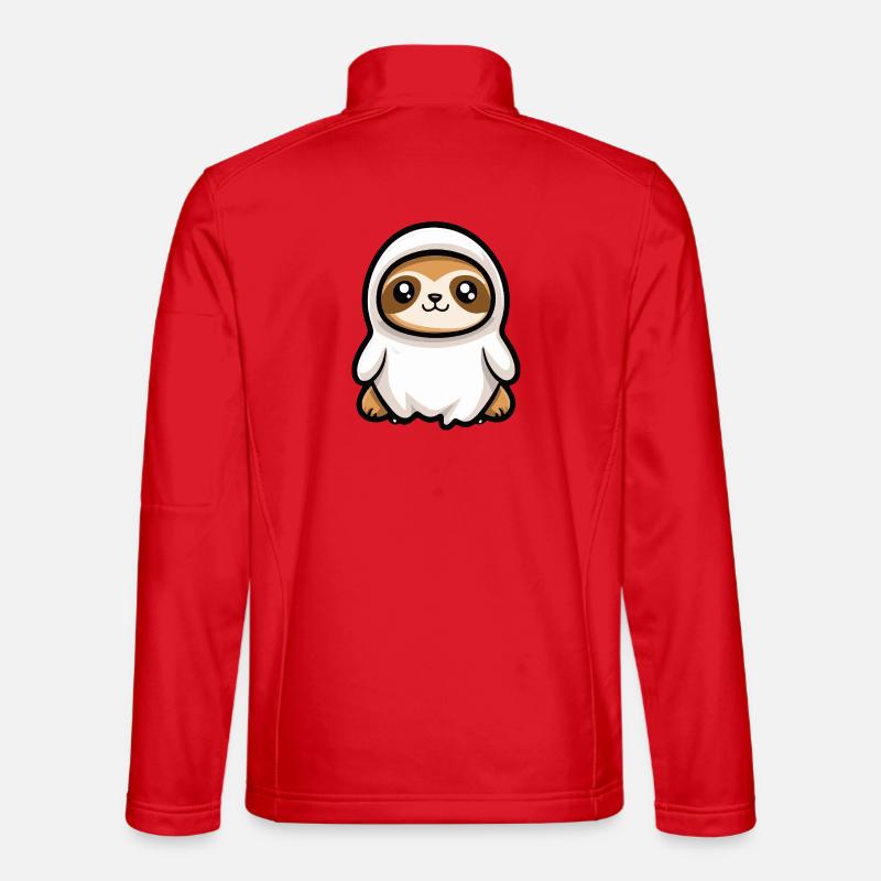 Sloth Halloween Ghost - Unisex Softshell Jacket - red