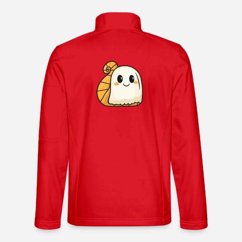 Snail Halloween Ghost - Unisex Softshell Jacket - red