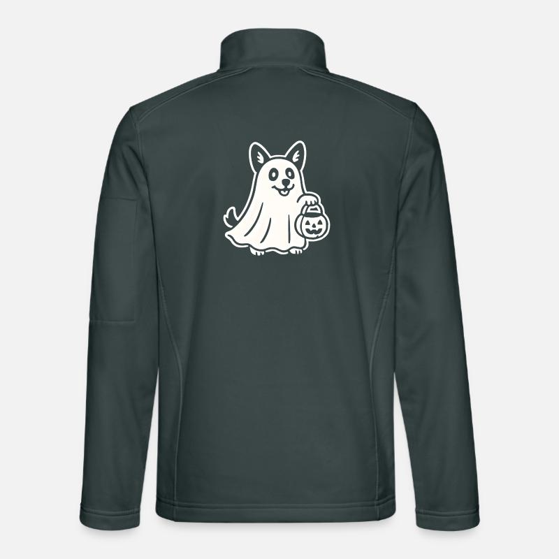 Halloween Ghost Dog Unisex Softshell Jacket
