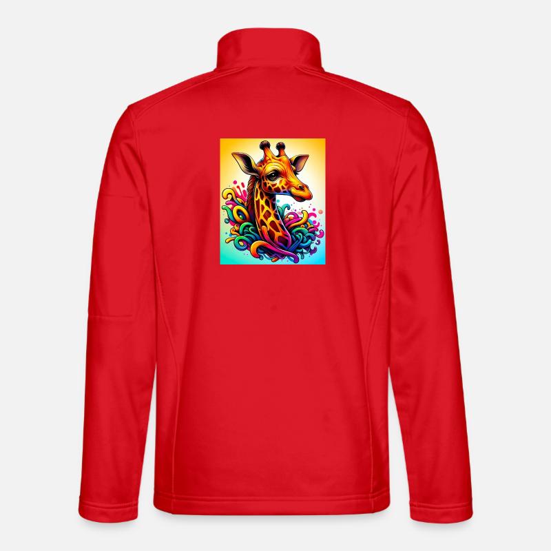 giraffe - Unisex Softshell Jacket - red