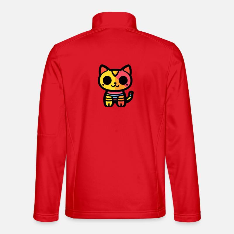 Katze Halloween Zombie - Unisex Softshelljacke - Rot