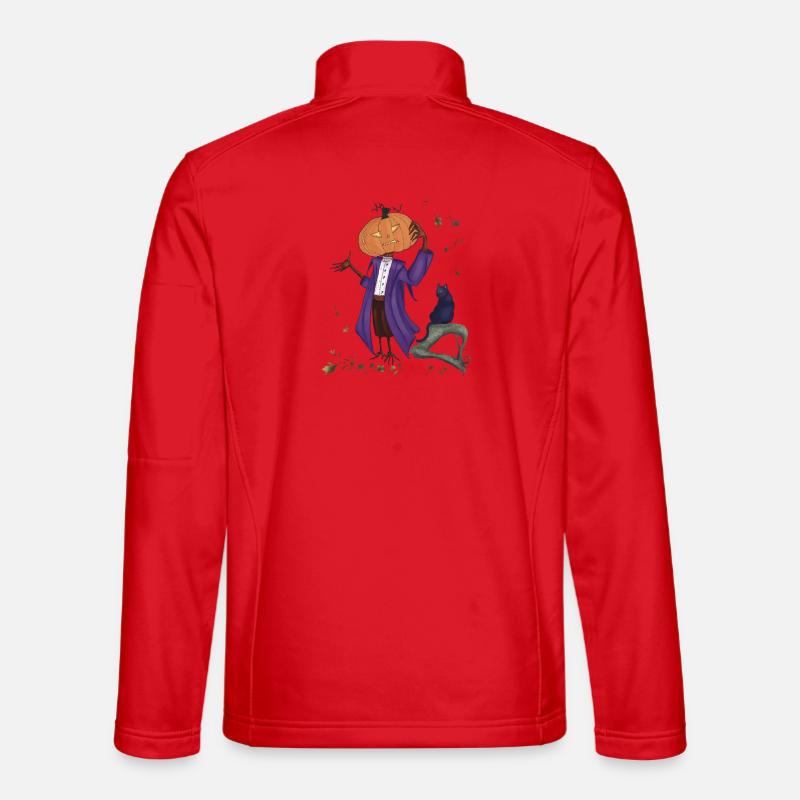 Dashing pumpkin in Purple Coat - Unisex Softshell Jacket - red