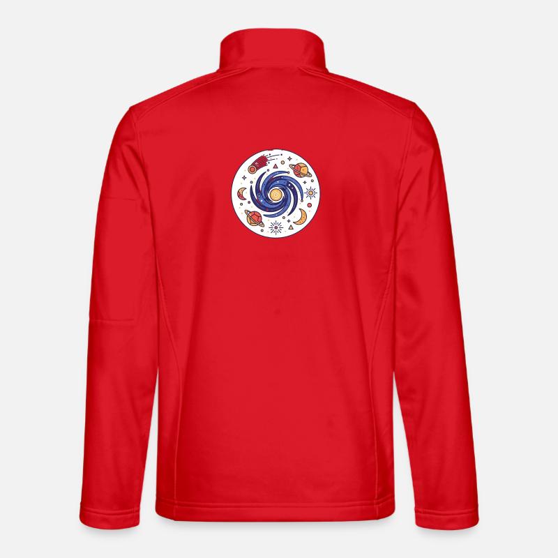 Cosmic Vortex Galaxy - Unisex Softshell Jacket - red