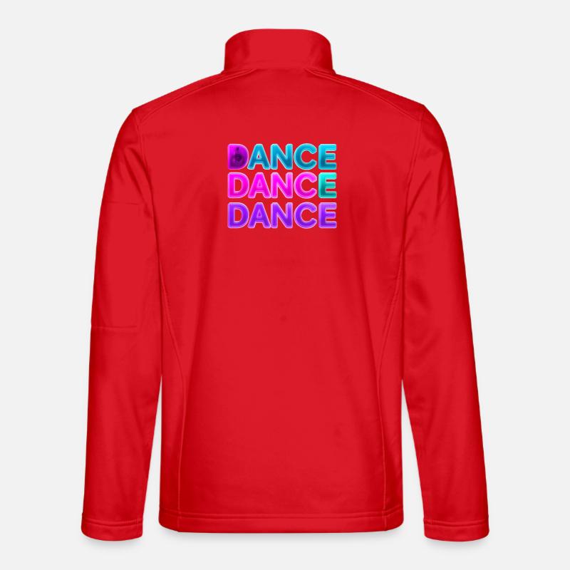 DANCE DANCE DANCE – Neon 80s mit Boxen - Unisex Softshelljacke - Rot