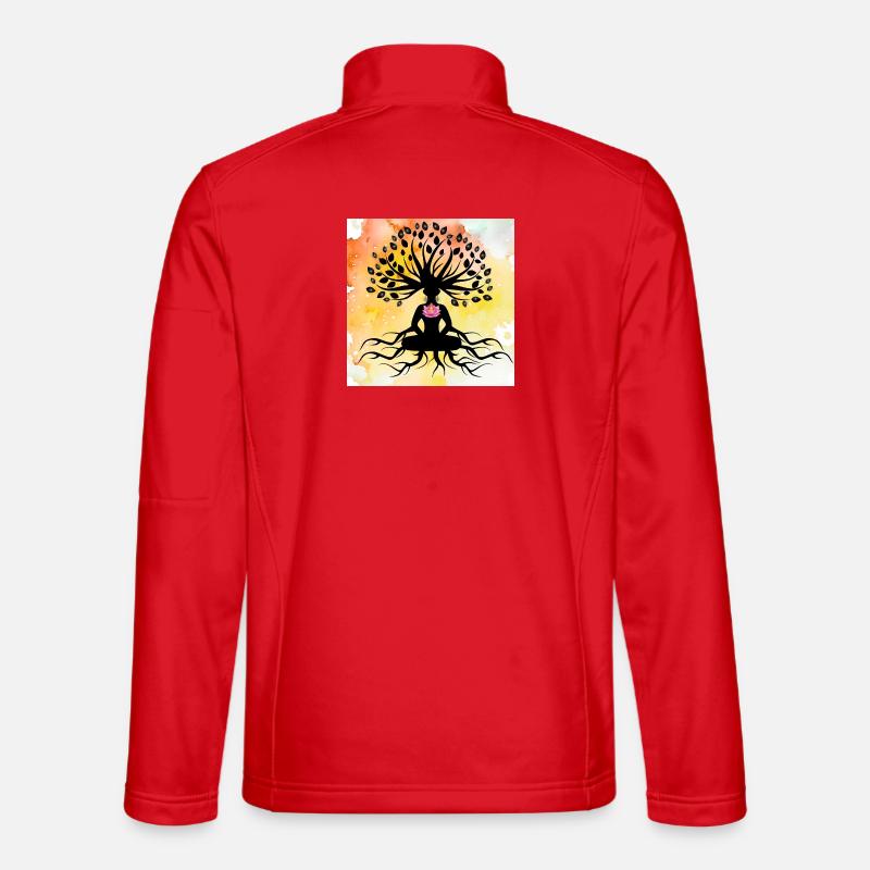 Lotus Buddha Baum des Lebens - Unisex Softshelljacke - Rot