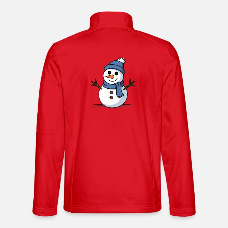 Schneemann Winterzauber - Unisex Softshelljacke - Rot