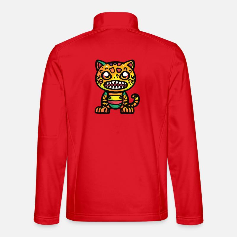 Leopard Halloween Zombie - Unisex Softshelljacke - Rot
