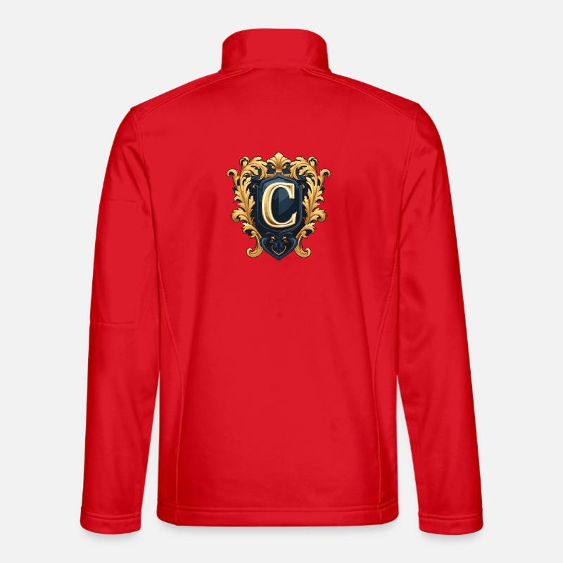 C Letter Name Crown - Unisex Softshell Jacket - red