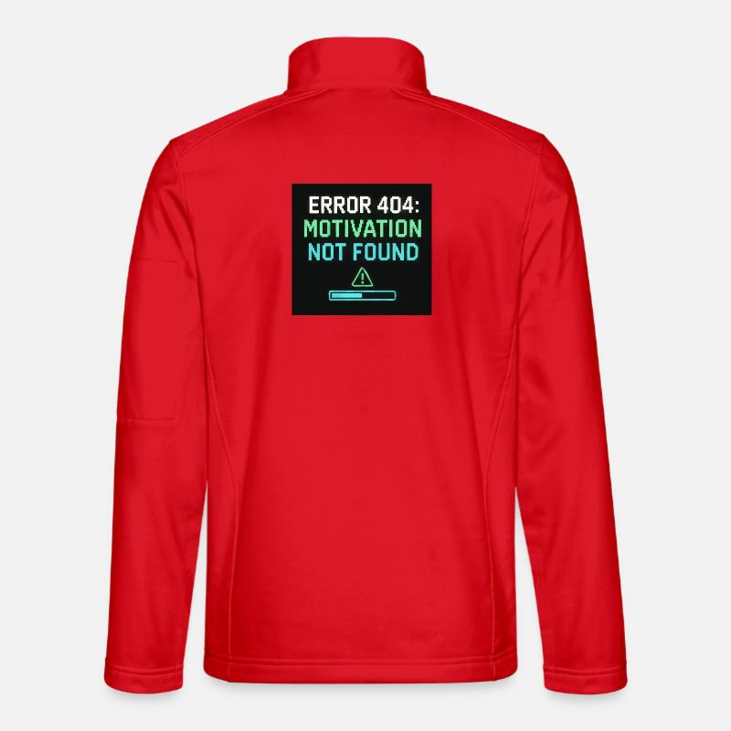 Error 404: Motivation Not Found - Unisex Softshell Jacket - red
