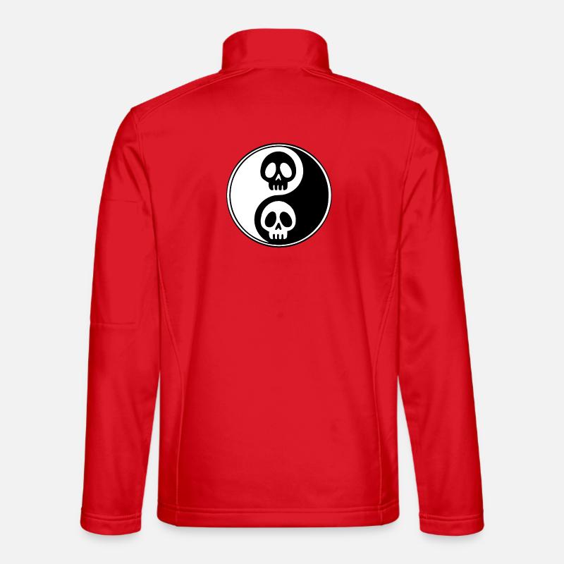 Yin and yang skulls - Unisex Softshell Jacket - red