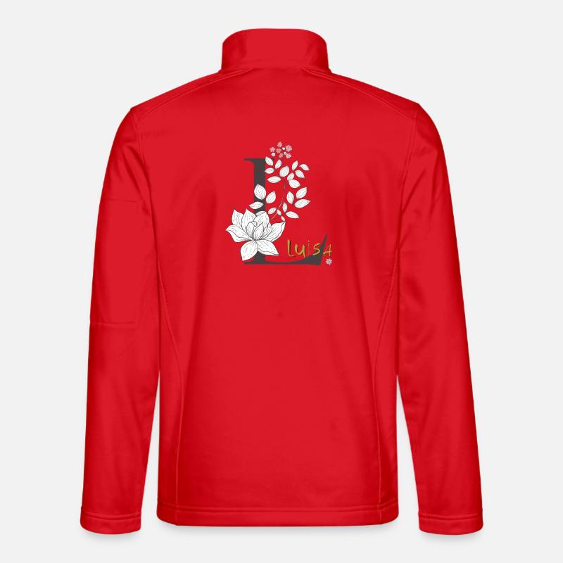 Buchstabe L  Luisa - Unisex Softshelljacke - Rot