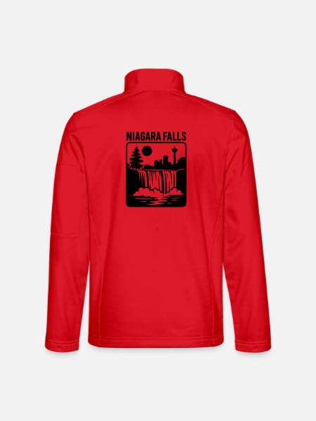 Niagara Falls Falls Canada Vacation Recreation - Unisex Softshell Jacket - red - Back