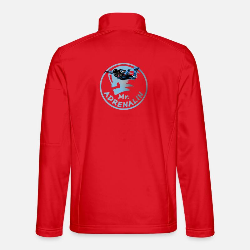 Mr. Adrenalin Skydiver Sprunglogo - Unisex Softshelljacke - Rot