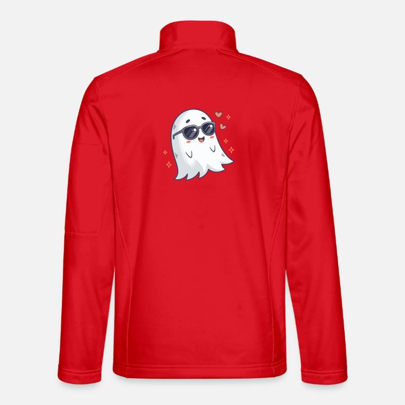 Cool Ghost Sunglasses - Unisex Softshell Jacket - red