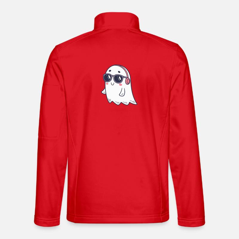 Süße Ghost DJ Brille - Unisex Softshelljacke - Rot