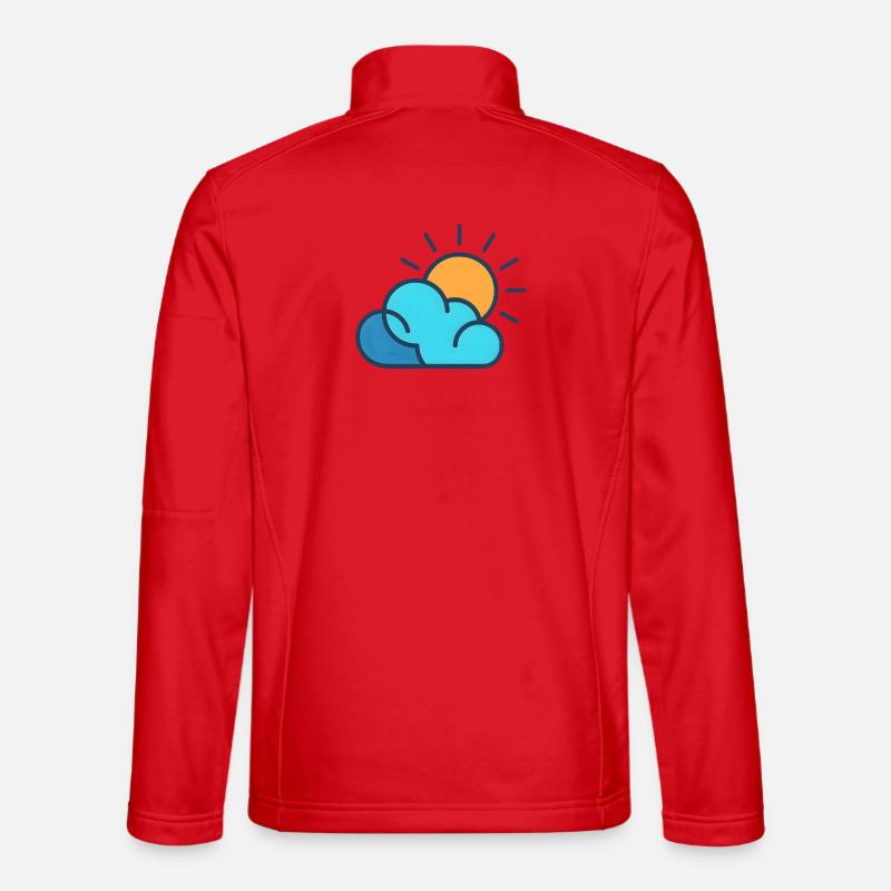Sun over clouds - Unisex Softshell Jacket - red