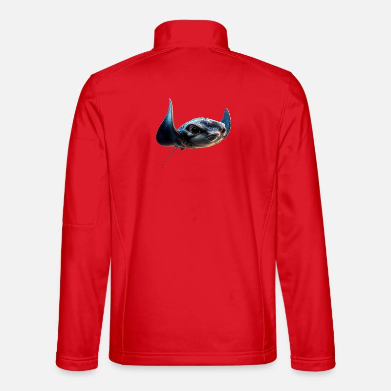 Manta Rochen Teufelsrochen Stachelrochen Taucher - Unisex Softshelljacke - Rot