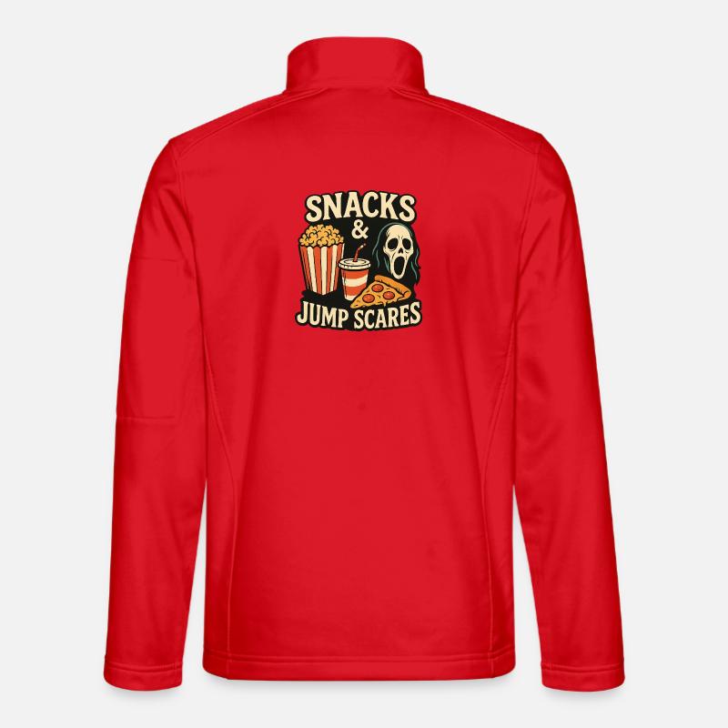 Snacks & Jump Scares, Halloween - Unisex Softshelljacke - Rot