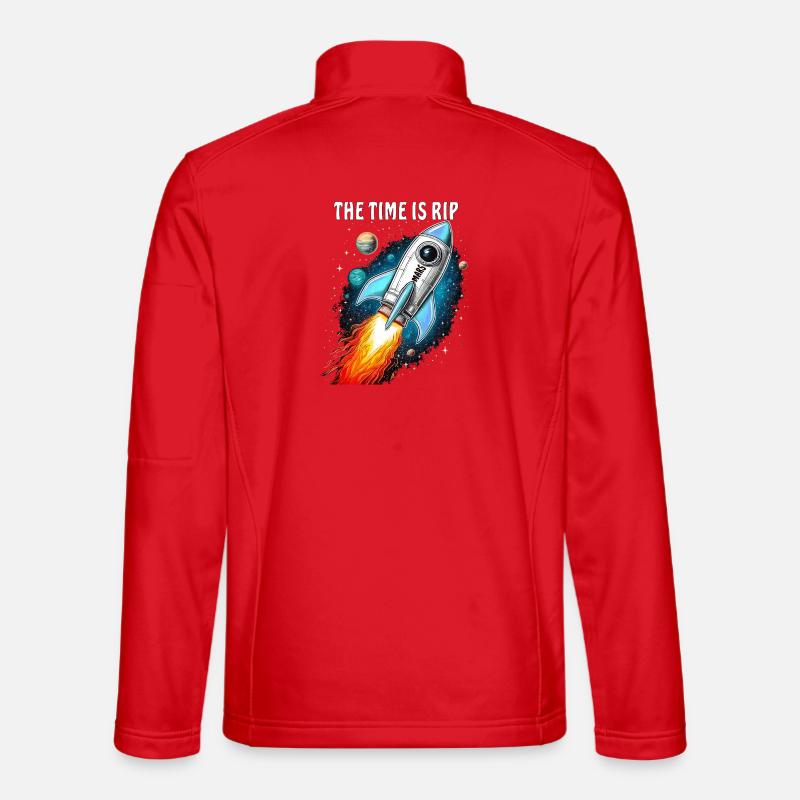 ROCKET MARS THE TIME IS RIP - Unisex Softshell Jacket - red