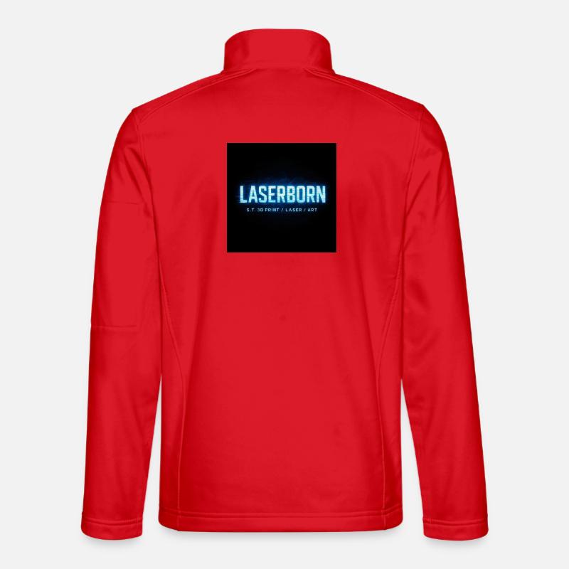 LaserBorn Neon Tech Print - Unisex Softshell Jacket - red