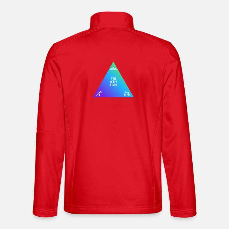 Triathlon Dreieck Gradient Logo - Unisex Softshelljacke - Rot