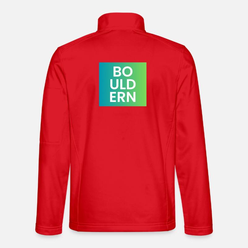 Bouldering Gradient Typo - Unisex Softshell Jacket - red