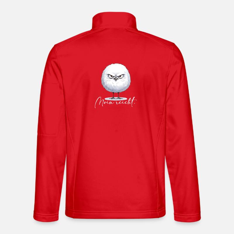 Moin enough - grim round seagull - Unisex Softshell Jacket - red