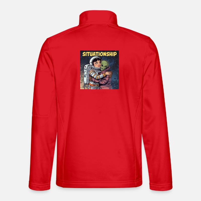 Situationship Astronaut and Alien Unisex Softshell Jacket