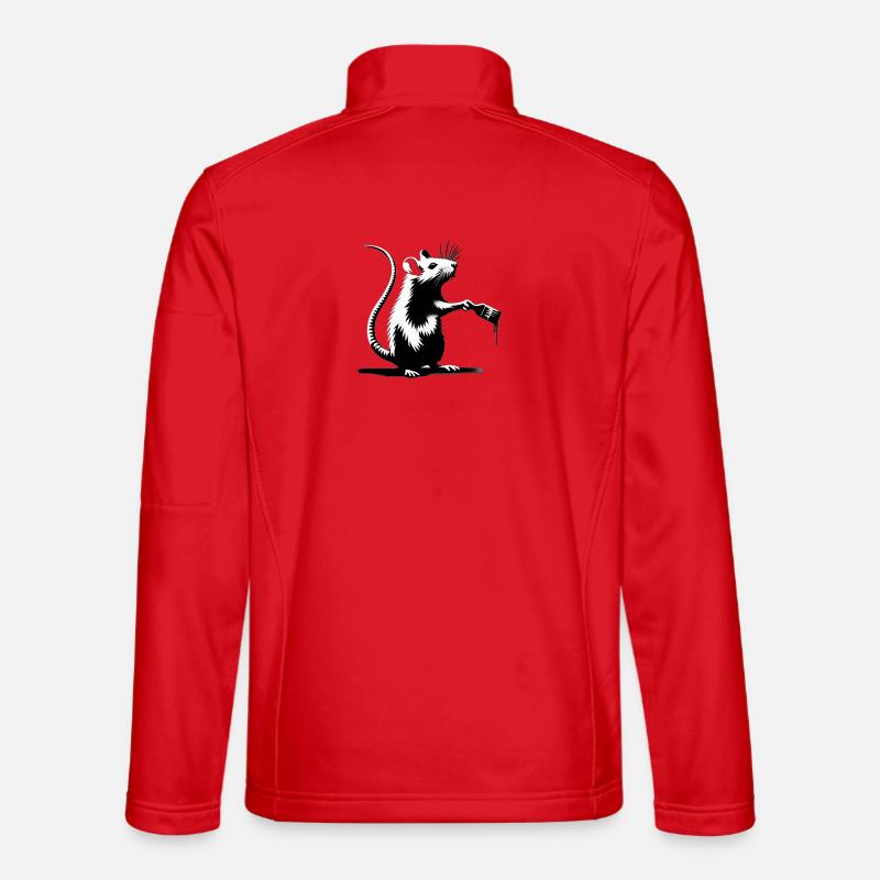 Rat Paints Drop Paint | Own saying - Unisex Softshell Jacket - red