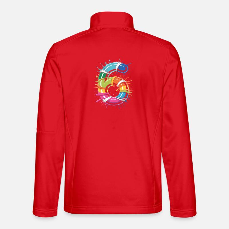 Regenbogen Rettungsring Splash Unisex Softshelljacke