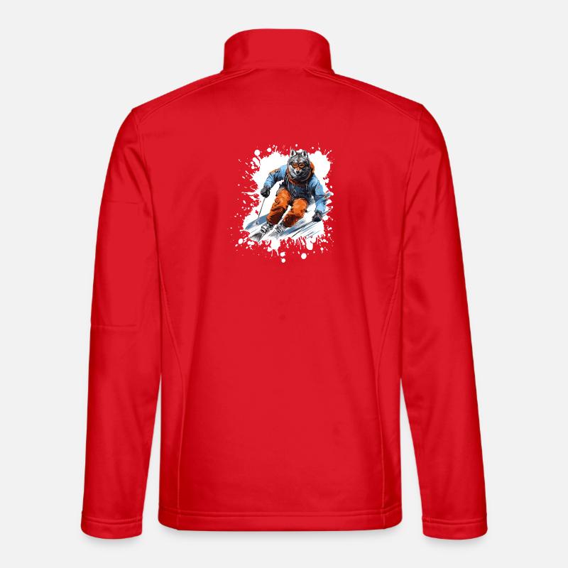 Wolf Ski Skifahren - Unisex Softshelljacke - Rot