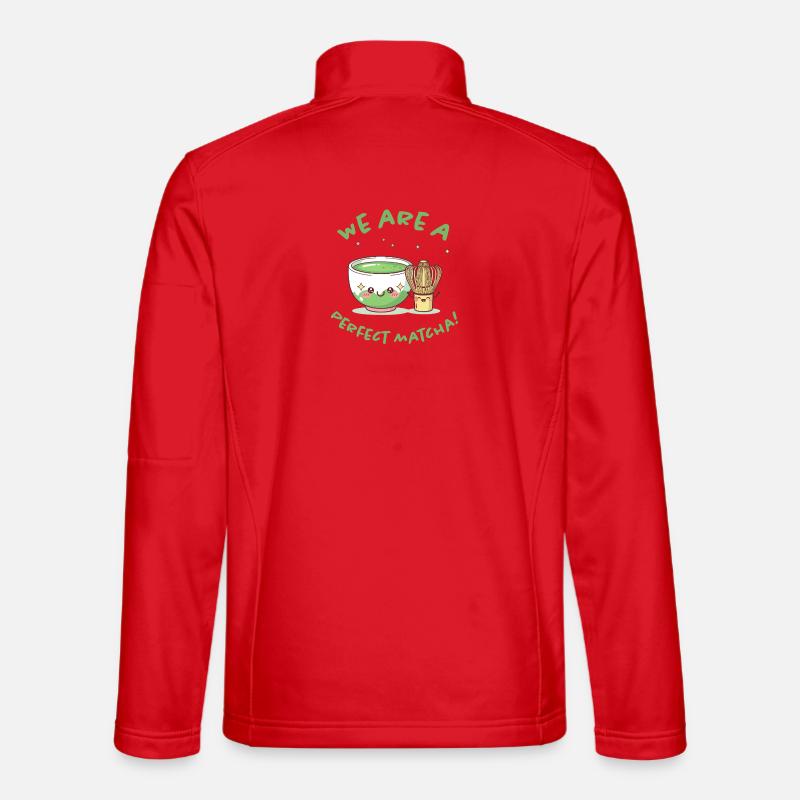 Perfect matcha moment - Unisex Softshell Jacket - red