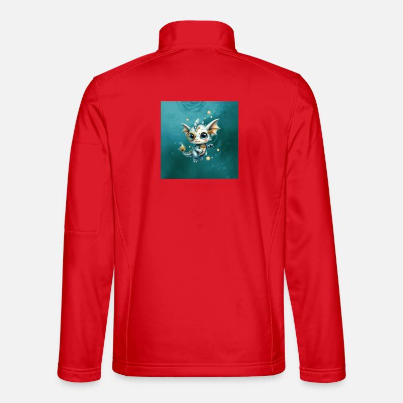 Steampunk Dragon Blue Monocle Unisex Softshell Jacket