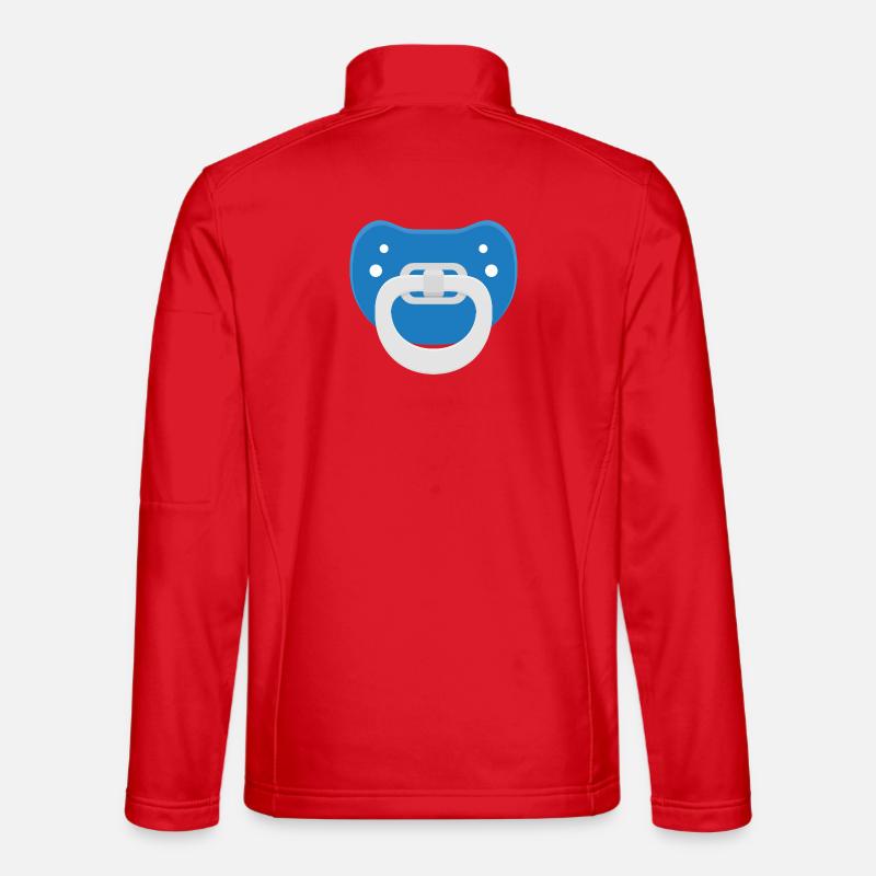 Blue pacifier - Unisex Softshell Jacket - red