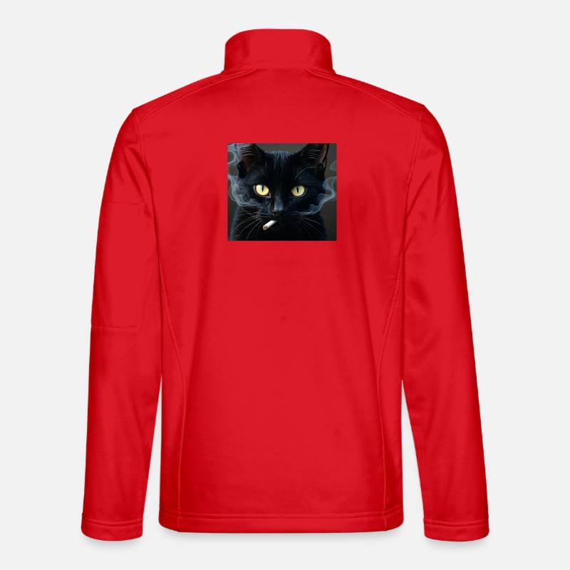 Fumer Chat Génération Z Mème Chat Fumer Veste en tissu softshell Unisexe