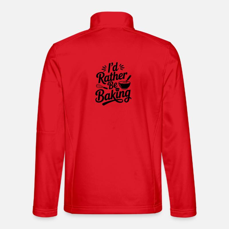 I’d Rather Be Baking - Unisex Softshell Jacket - red
