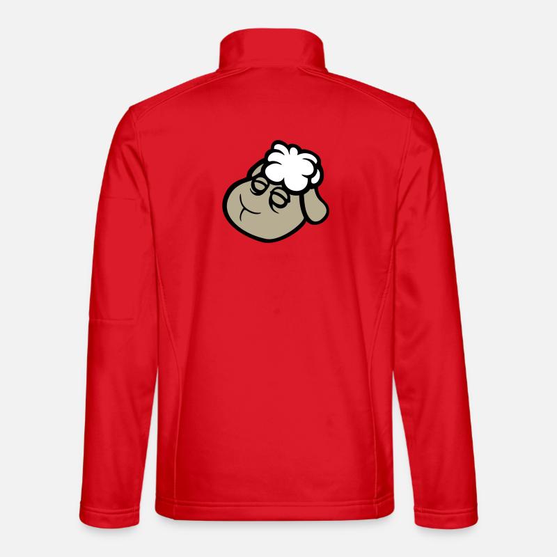 visage de mouton triste fatigué épuisé dormir doux Veste en tissu softshell Unisexe