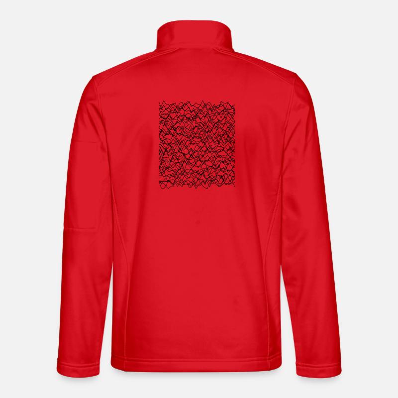 wavy lines design - Unisex Softshell Jacket - red