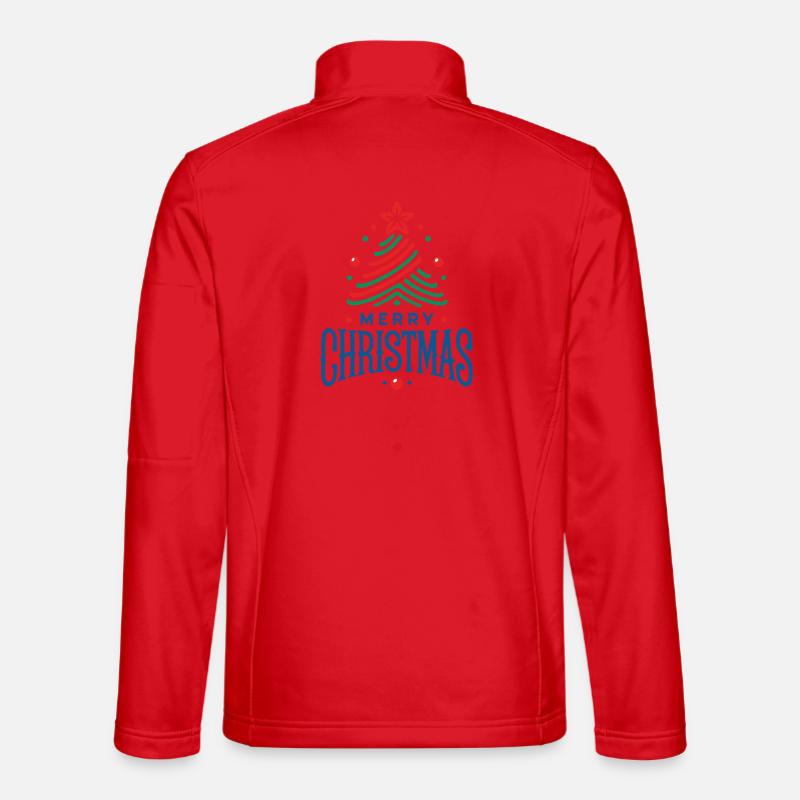 Merry Christmas 1 - Unisex Softshell Jacket - red