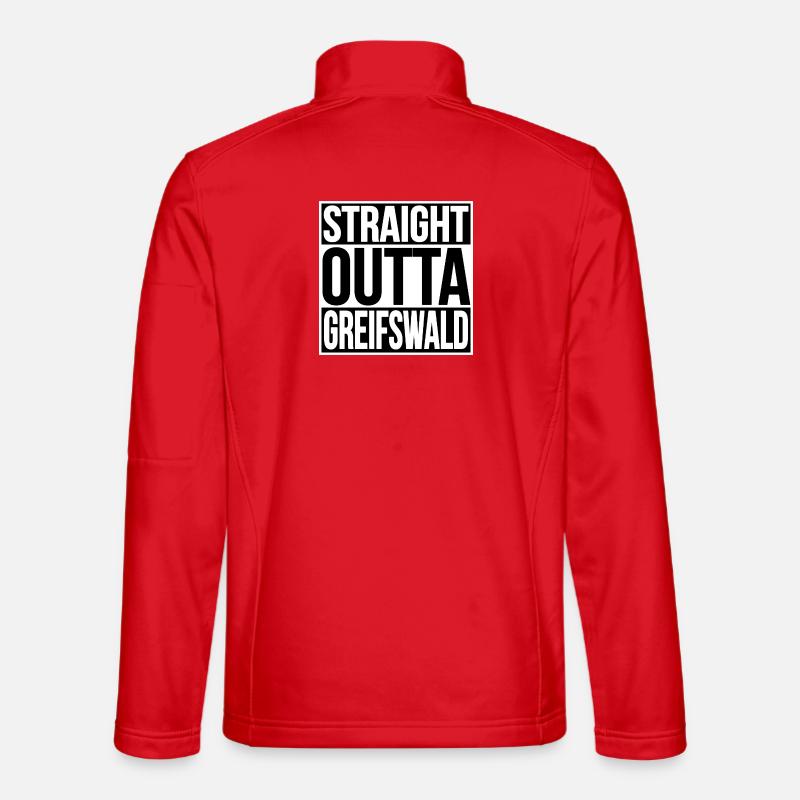 STRAIGHT OUTTA GREIFSWALD - Unisex Softshell Jacket - red