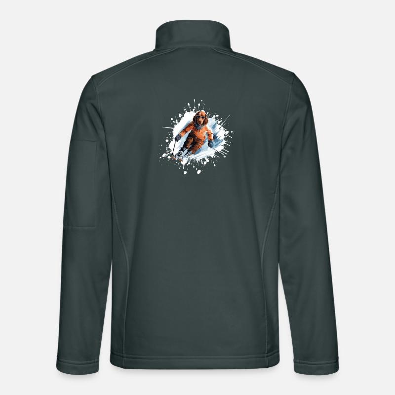 Teckel Chien Teckel Ski Ski Veste en tissu softshell Unisexe