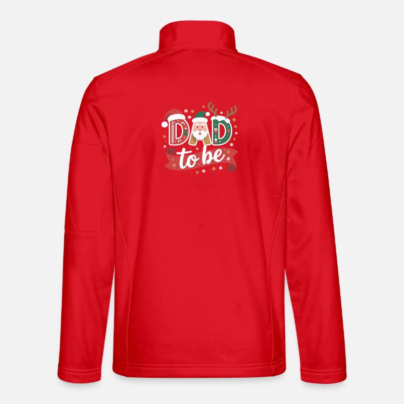 Dad to Be Weihnachtsdesign - Unisex Softshelljacke - Rot