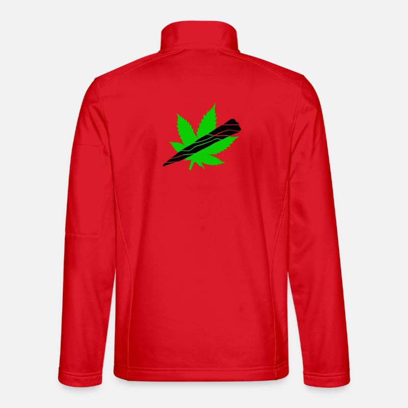 Neon Cannabis Leaf Graphic Unisex Softshell Jacket