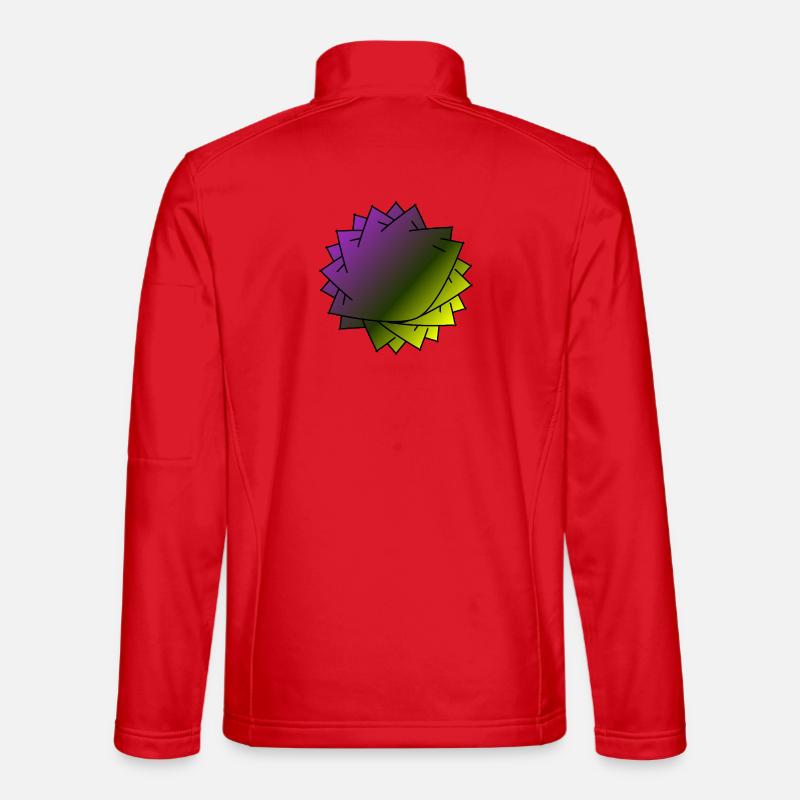 Gradient Leaf Spiral - Unisex Softshell Jacket - red